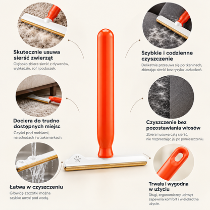 Zgarniak™ | Przyrząd do usuwania sierści z dywanu