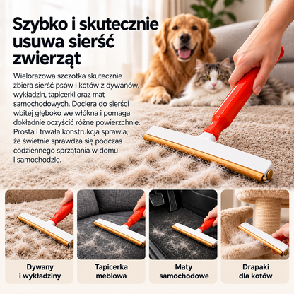 Zgarniak™ | Przyrząd do usuwania sierści z dywanu